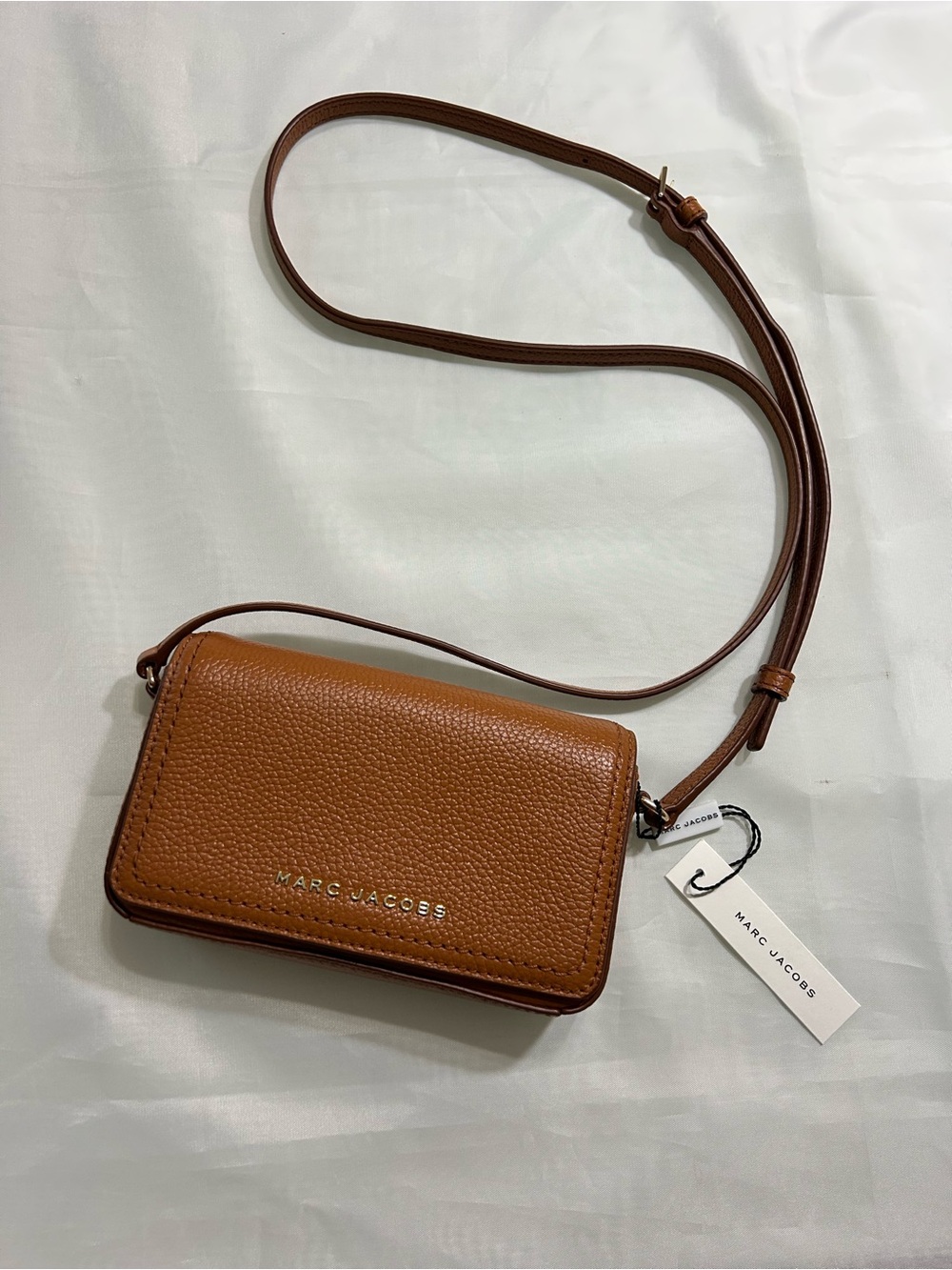 NWT Marc Jacobs Groove Mini Shoulder Bag crossbody tan leather - Picture 6 of 9